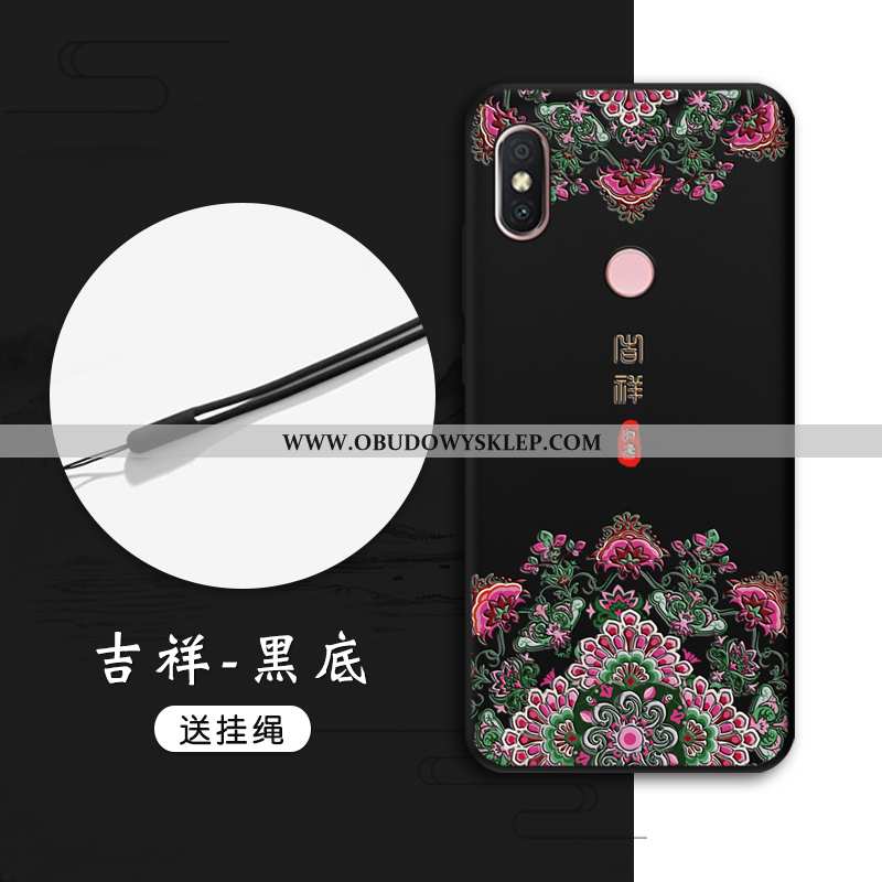 Obudowa Xiaomi Mi A2 Ochraniacz Chiński Styl Telefon Komórkowy, Etui Xiaomi Mi A2 Relief Trendy Czer