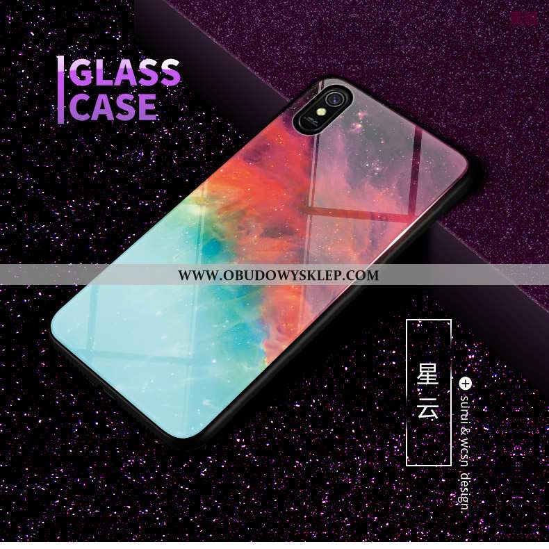 Obudowa Xiaomi Redmi 9a Ochraniacz Mały Kreatywne, Etui Xiaomi Redmi 9a Szkło Szkło Hartowane Czerwo