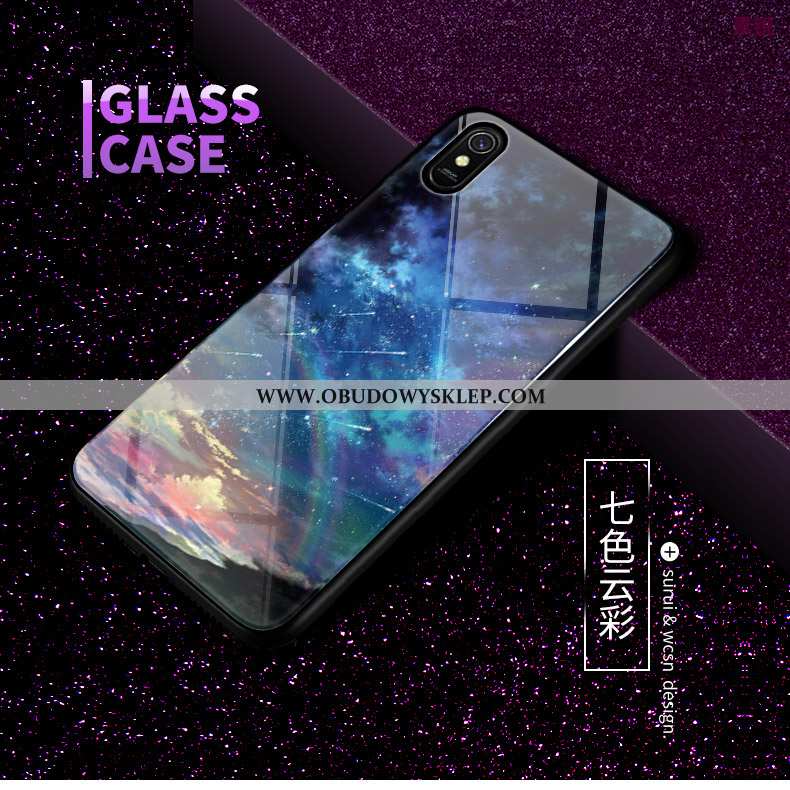 Obudowa Xiaomi Redmi 9a Ochraniacz Mały Kreatywne, Etui Xiaomi Redmi 9a Szkło Szkło Hartowane Czerwo