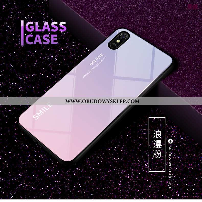 Obudowa Xiaomi Redmi 9a Ochraniacz Mały Kreatywne, Etui Xiaomi Redmi 9a Szkło Szkło Hartowane Czerwo