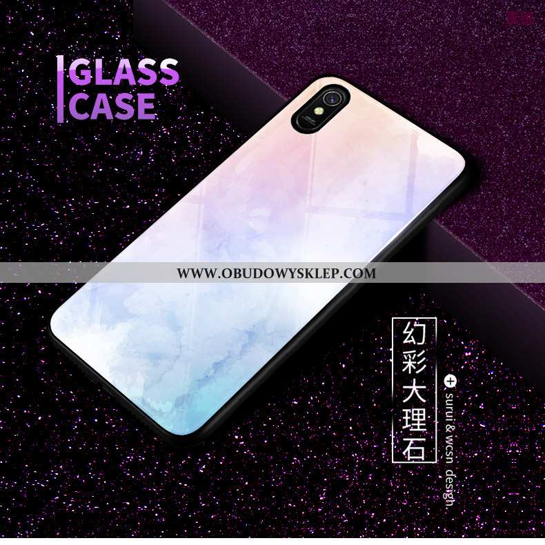 Obudowa Xiaomi Redmi 9a Ochraniacz Mały Kreatywne, Etui Xiaomi Redmi 9a Szkło Szkło Hartowane Czerwo