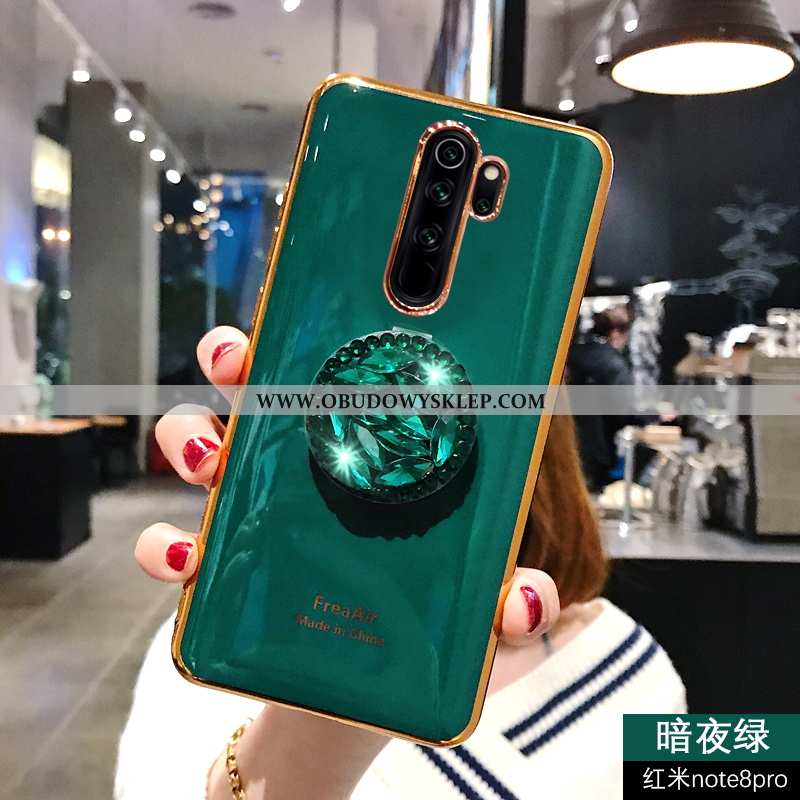Obudowa Xiaomi Redmi Note 8 Pro Rhinestone Nowy Trendy, Etui Xiaomi Redmi Note 8 Pro Moda Zielony Zi