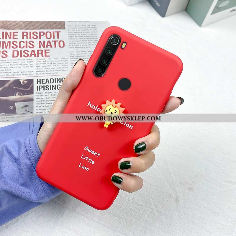 Obudowa Xiaomi Redmi Note 8t Piękny Futerał Czerwony, Etui Xiaomi Redmi Note 8t Trendy All Inclusive