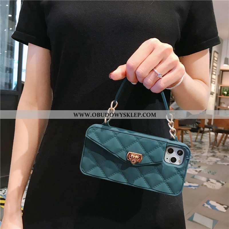 Obudowa iPhone 11 Pro Trendy Pakiet Kart Silikonowe, Etui iPhone 11 Pro Miękki Łańcuch Czarna