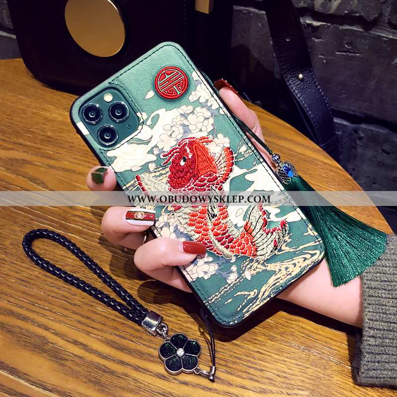 Obudowa iPhone 11 Pro Wiszące Ozdoby Chiński Styl Zielony, Etui iPhone 11 Pro Ochraniacz Zielone