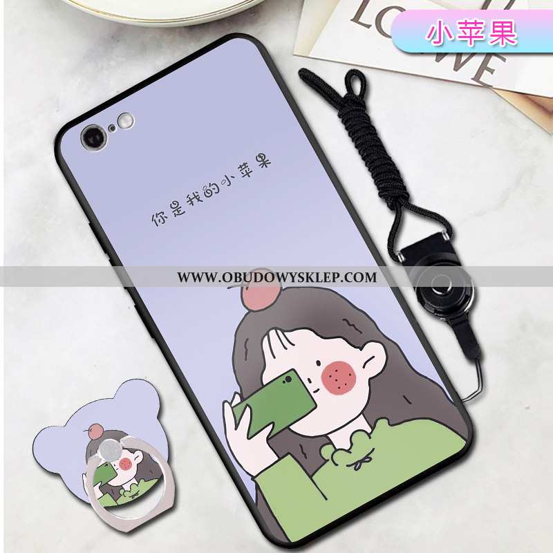 Obudowa iPhone 6/6s Osobowość All Inclusive Silikonowe, Etui iPhone 6/6s Wisząca Szyja Wspornik Czer