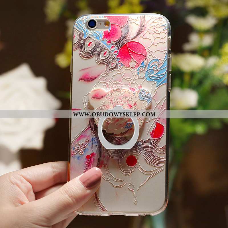 Obudowa iPhone 6/6s Plus Miękki Ring Czerwony Netto, Etui iPhone 6/6s Plus Silikonowe Wspornik Kolor