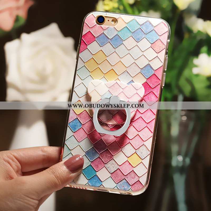 Obudowa iPhone 6/6s Plus Miękki Ring Czerwony Netto, Etui iPhone 6/6s Plus Silikonowe Wspornik Kolor
