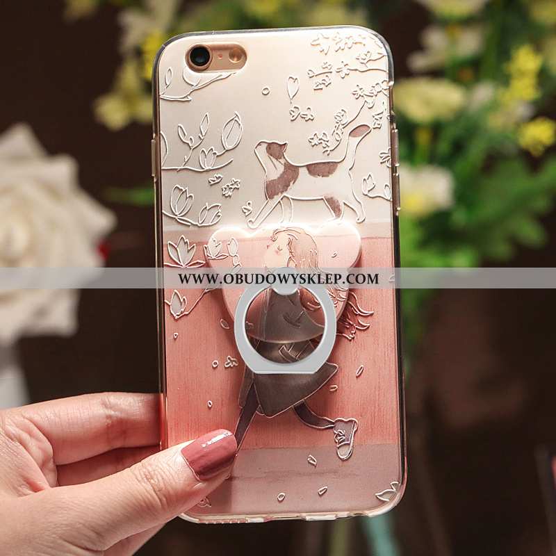 Obudowa iPhone 6/6s Plus Miękki Ring Czerwony Netto, Etui iPhone 6/6s Plus Silikonowe Wspornik Kolor