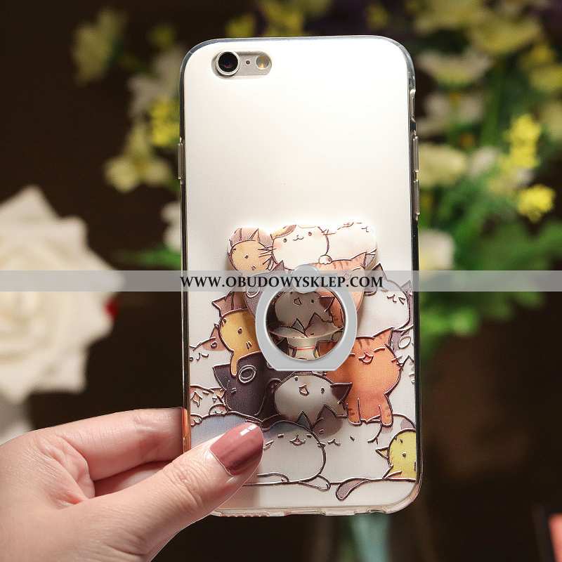 Obudowa iPhone 6/6s Plus Miękki Ring Czerwony Netto, Etui iPhone 6/6s Plus Silikonowe Wspornik Kolor