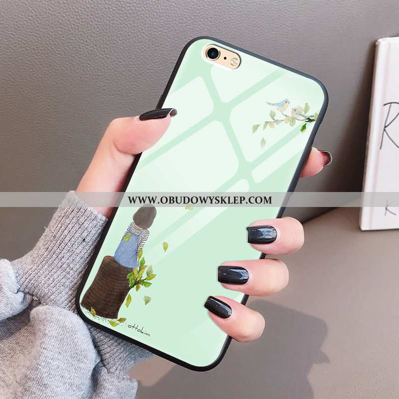 Obudowa iPhone 6/6s Plus Szkło Telefon Komórkowy Proste, Etui iPhone 6/6s Plus Trendy Świeży Zielone