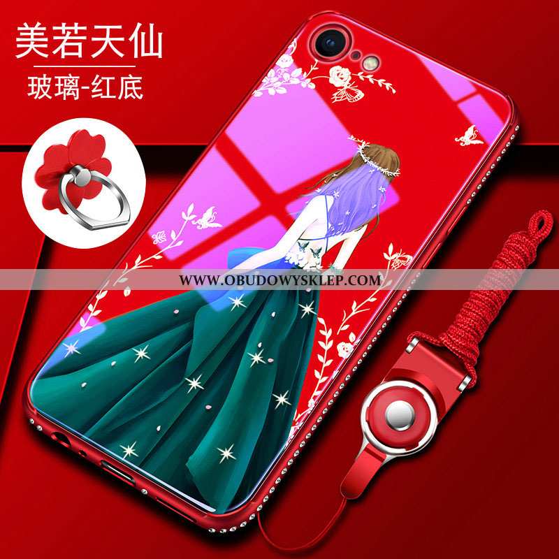 Obudowa iPhone 8 Ochraniacz All Inclusive Pu, Etui iPhone 8 Szkło Anti-fall Niebieska