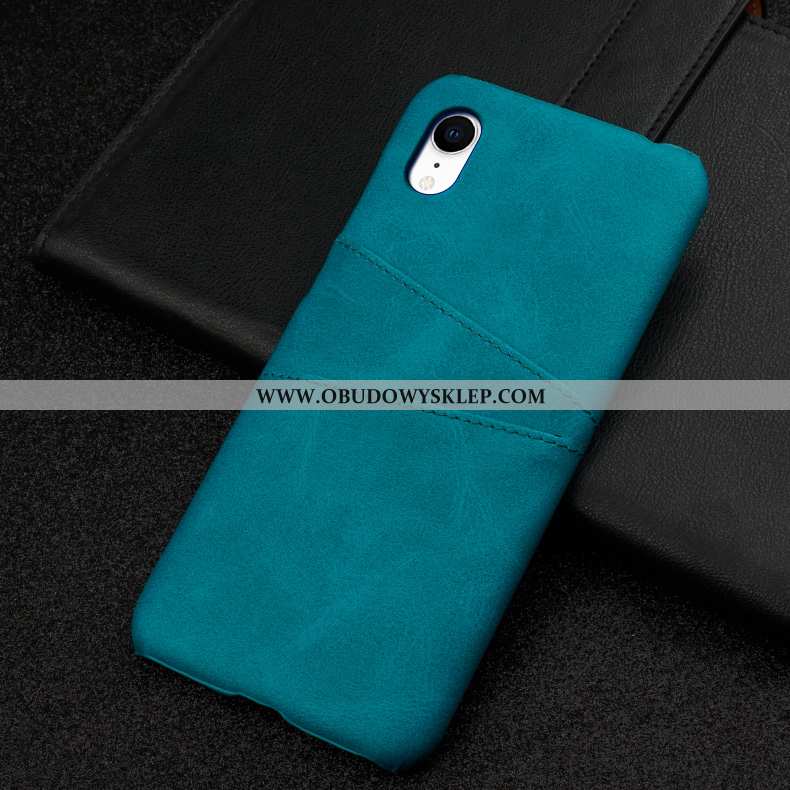 Obudowa iPhone Xr Ochraniacz Ciemno Niebieski Futerał, Etui iPhone Xr Skórzane Telefon Komórkowy Gra