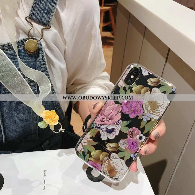Obudowa iPhone Xs Max Przezroczysty Futerał Purpurowy, Etui iPhone Xs Max Miękki Piękny Fioletowy