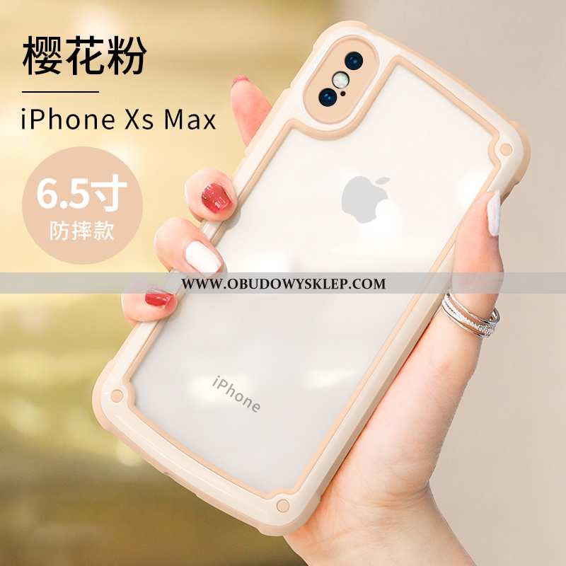Obudowa iPhone Xs Max Silikonowe Etui Kreatywne, iPhone Xs Max Ochraniacz Anti-fall Rozowa