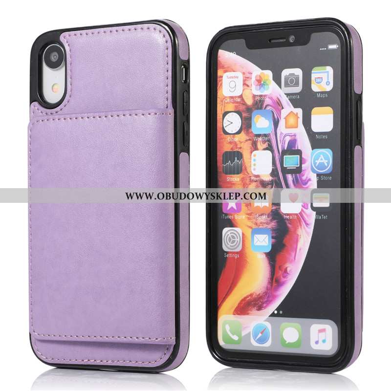 Obudowa iPhone Xs Max Skórzane Etui Różowe Pakiet Kart, iPhone Xs Max Kreatywne Portfel Rozowa