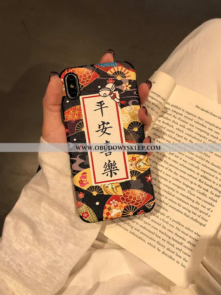 Obudowa iPhone Xs Silikonowe Zakochani Czarny, Etui iPhone Xs Ochraniacz Jedwab Czarna