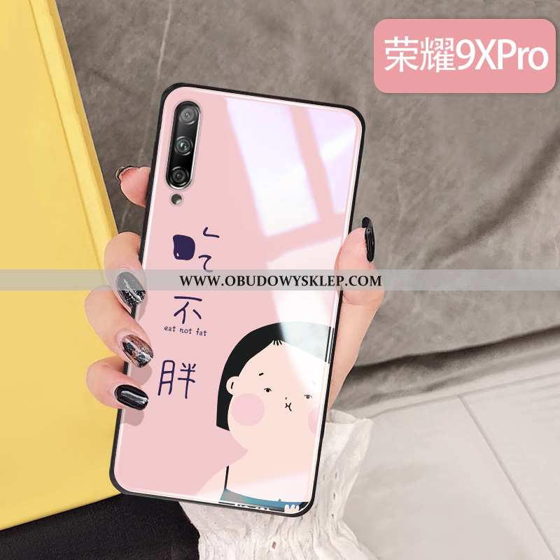 Pokrowce Honor 9x Pro Osobowość Zakochani Miękki, Obudowa Honor 9x Pro Kreatywne Szkło Hartowane Roz