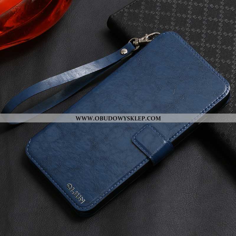 Pokrowce Honor 9x Skórzane Etui Futerał Anti-fall, Obudowa Honor 9x Ochraniacz Granatowy