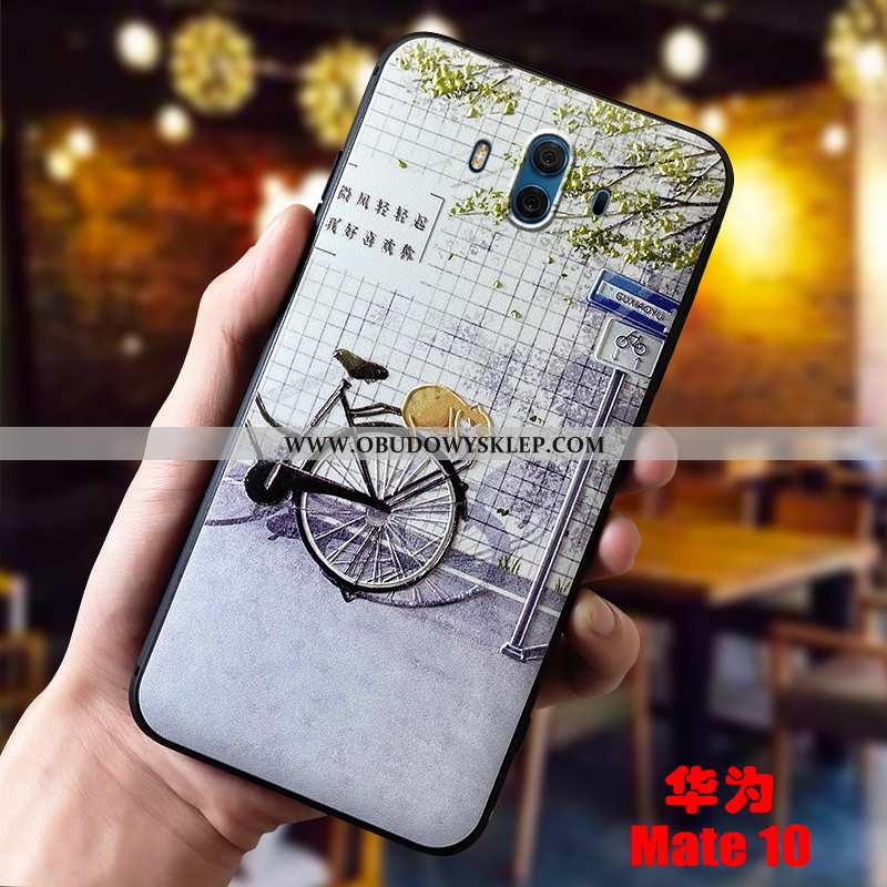 Pokrowce Huawei Mate 10 Ochraniacz Miękki Silikonowe, Obudowa Huawei Mate 10 Nubuku Serce Fioletowy