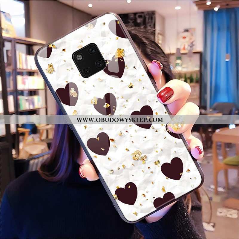 Pokrowce Huawei Mate 20 Pro Szkło Etui Proszek, Obudowa Huawei Mate 20 Pro Moda Futerał Rozowa