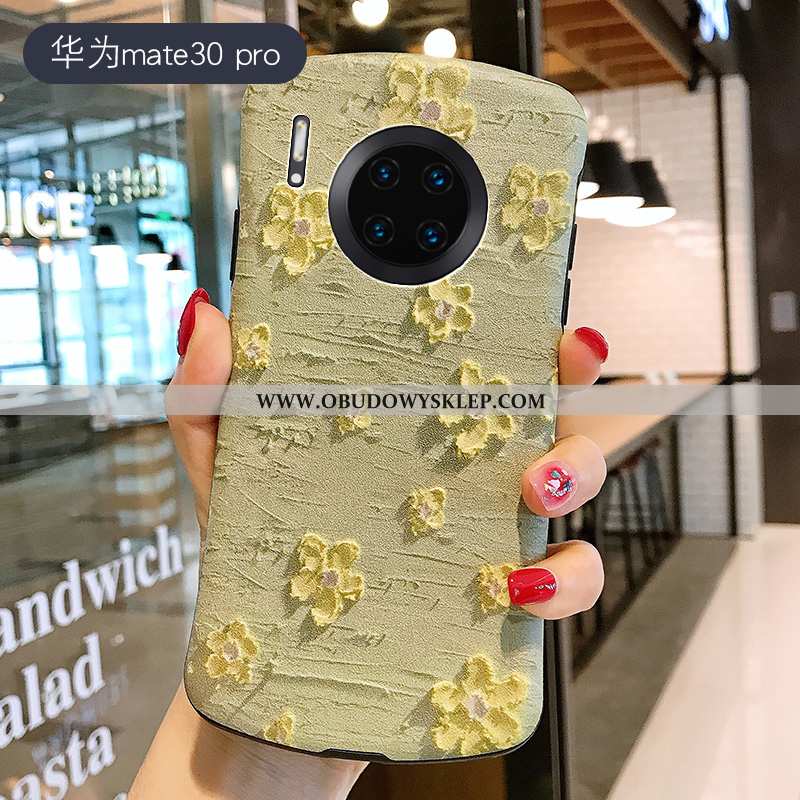 Pokrowce Huawei Mate 30 Pro Relief Niebieski Futerał, Obudowa Huawei Mate 30 Pro Wzór Osobowość Nieb
