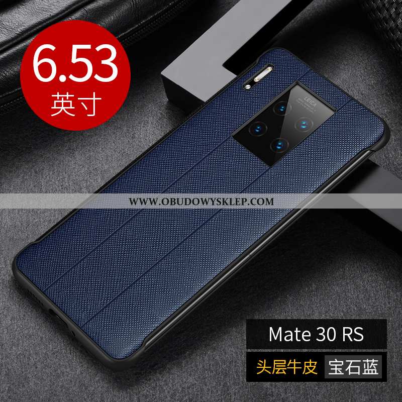 Pokrowce Huawei Mate 30 Rs Ochraniacz Prawdziwa Skóra Etui, Obudowa Huawei Mate 30 Rs Skórzane Etui 