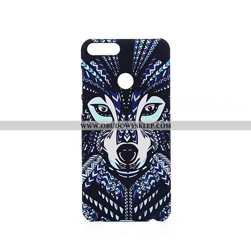 Pokrowce Huawei P Smart Trendy Relief Nubuku, Obudowa Huawei P Smart Ochraniacz Zwierzę Niebieska