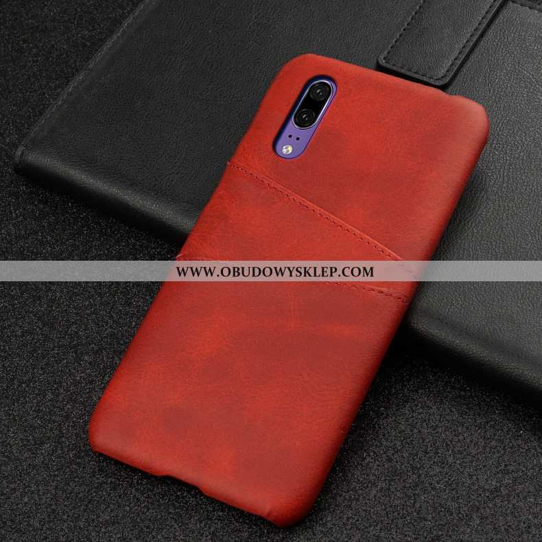 Pokrowce Huawei P20 Ochraniacz Filmy Wysoki Koniec, Obudowa Huawei P20 Skórzane Etui Futerał Brązowe
