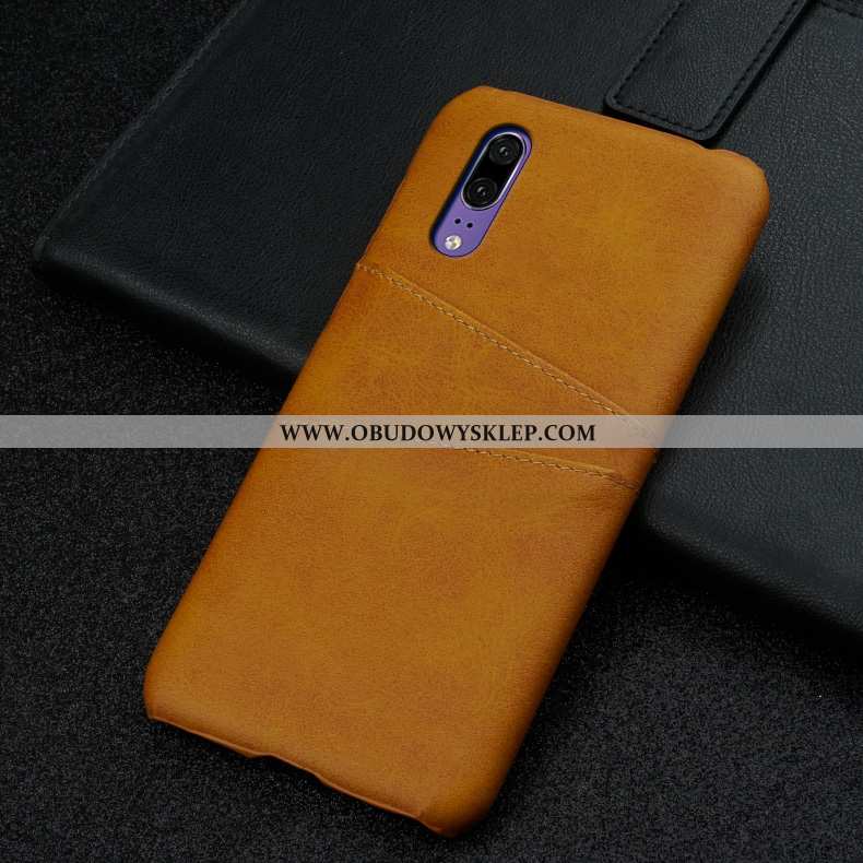 Pokrowce Huawei P20 Ochraniacz Filmy Wysoki Koniec, Obudowa Huawei P20 Skórzane Etui Futerał Brązowe