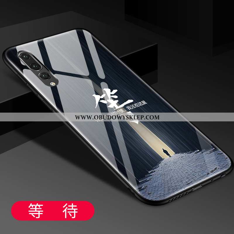 Pokrowce Huawei P20 Pro Ochraniacz Lustro Etui, Obudowa Huawei P20 Pro Szkło Kreatywne Niebieska