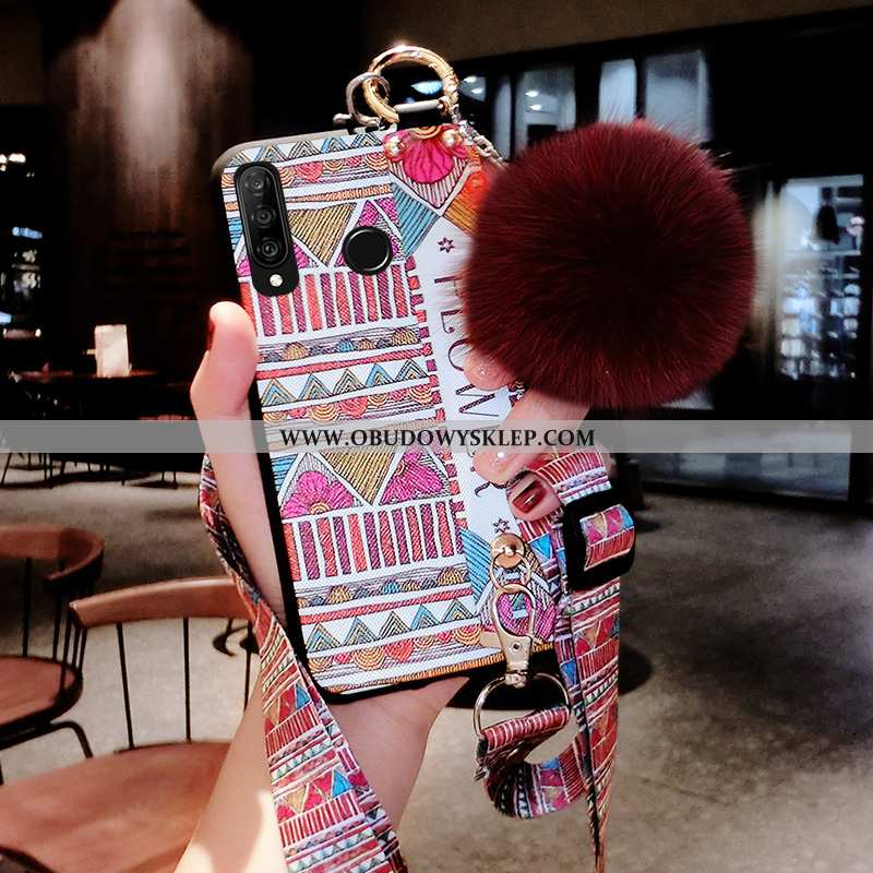 Pokrowce Huawei P30 Lite Kreatywne Futrzany Pompon Super, Obudowa Huawei P30 Lite Trendy All Inclusi
