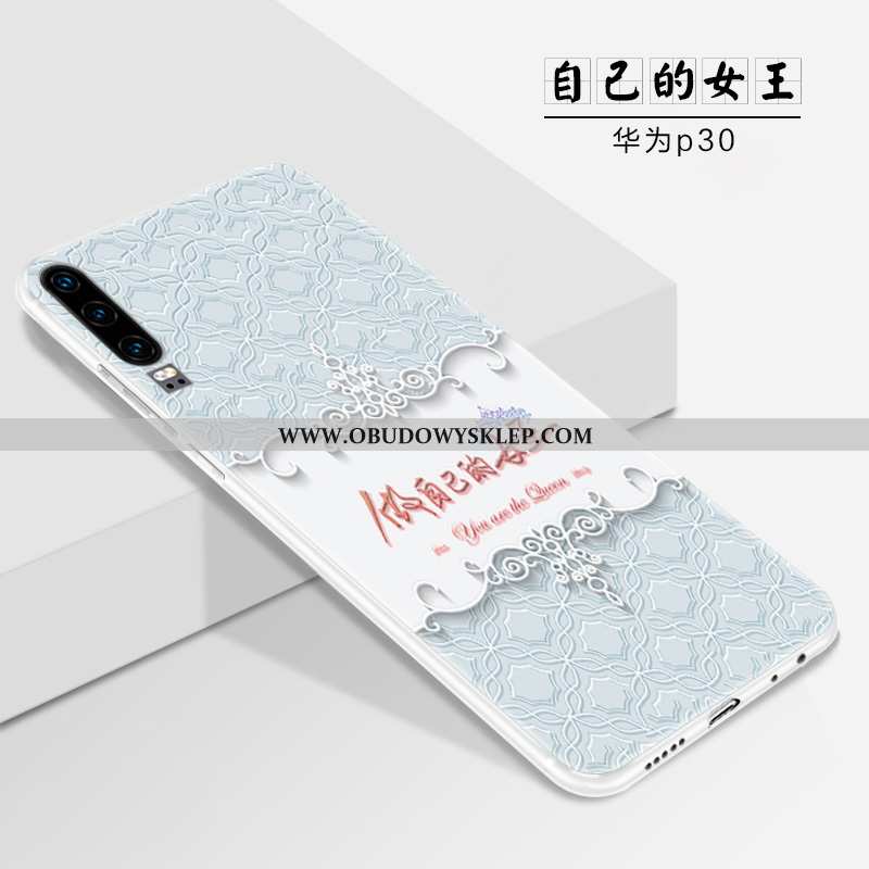 Pokrowce Huawei P30 Miękki Cienkie Futerał, Obudowa Huawei P30 Silikonowe Nubuku Biała