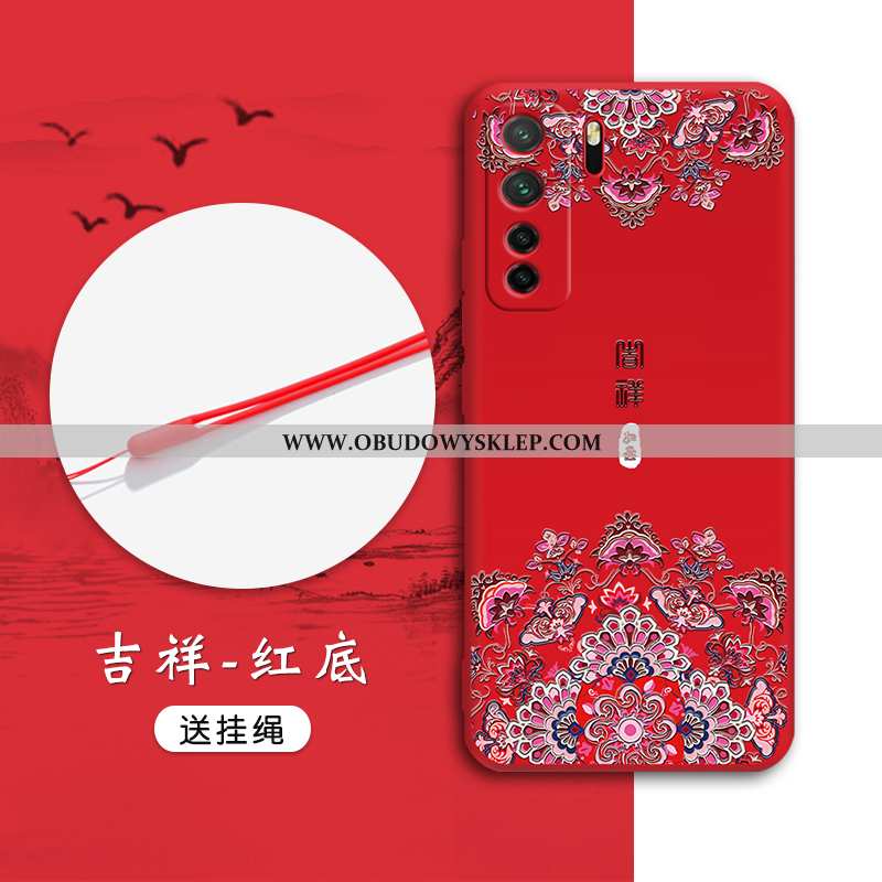 Pokrowce Huawei P40 Lite 5g Trendy Relief Czerwony, Obudowa Huawei P40 Lite 5g Miękki Telefon Komórk
