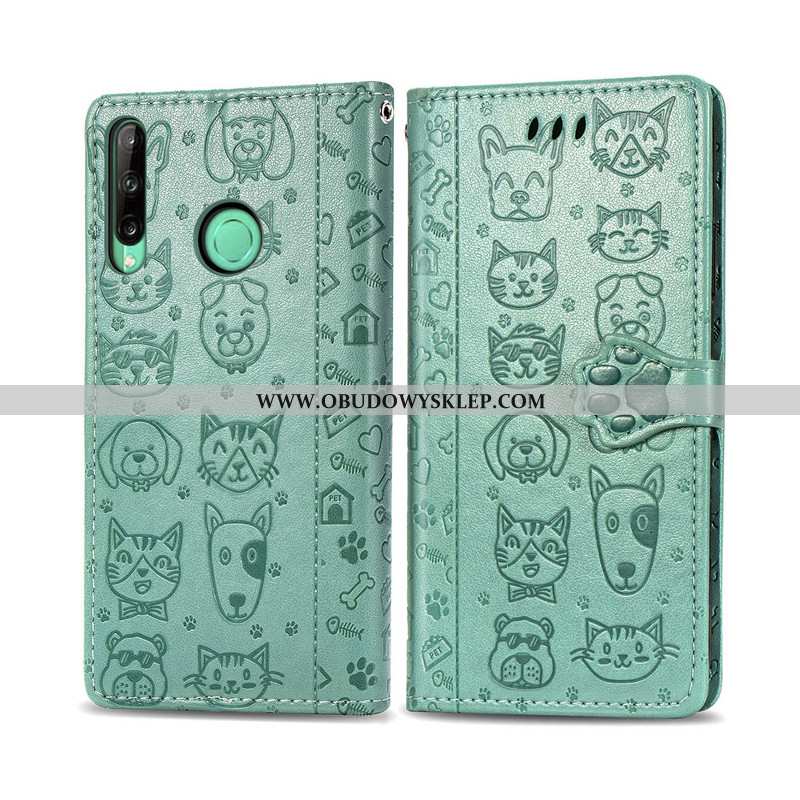 Pokrowce Huawei P40 Lite E Skóra Kotek Różowe, Obudowa Huawei P40 Lite E Ochraniacz Skórzane Etui Ro