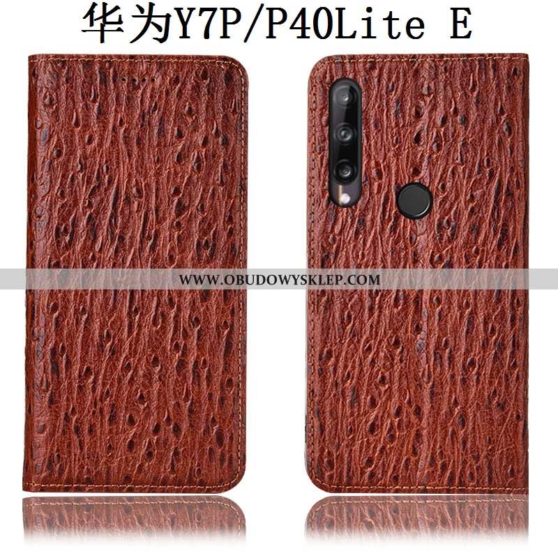 Pokrowce Huawei P40 Lite E Wzór Skórzane Etui Czerwony, Obudowa Huawei P40 Lite E Ochraniacz Ptak Cz