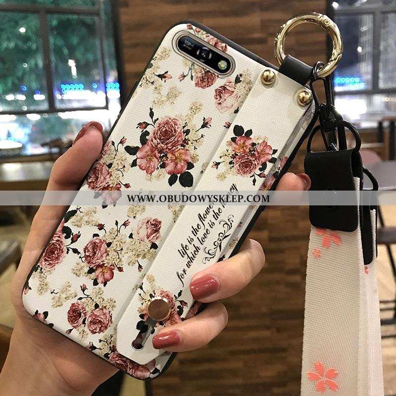 Pokrowce Huawei Y6 2020 Kreatywne Wiszące Ozdoby Kwiaty, Obudowa Huawei Y6 2020 Miękki Różowe Rozowa