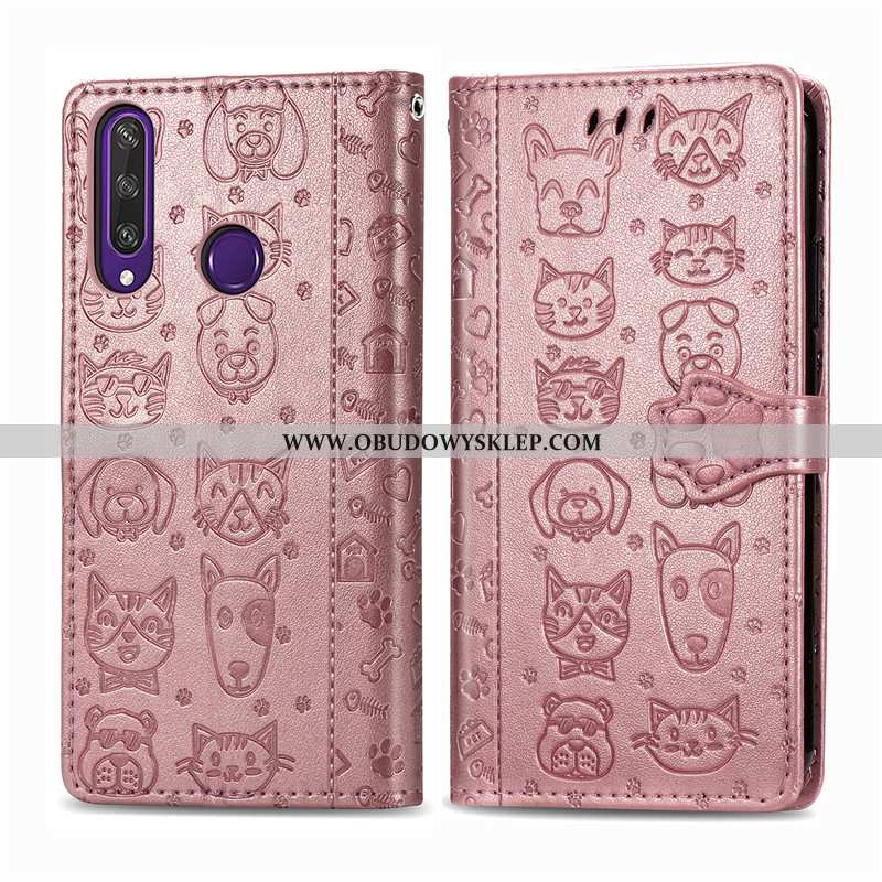 Pokrowce Huawei Y6p Ochraniacz Telefon Komórkowy Psy, Obudowa Huawei Y6p Skórzane Etui Relief Fiolet