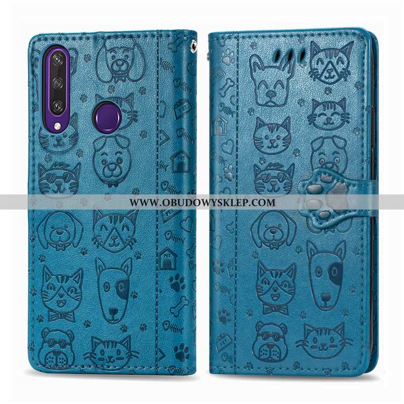 Pokrowce Huawei Y6p Ochraniacz Telefon Komórkowy Psy, Obudowa Huawei Y6p Skórzane Etui Relief Fiolet