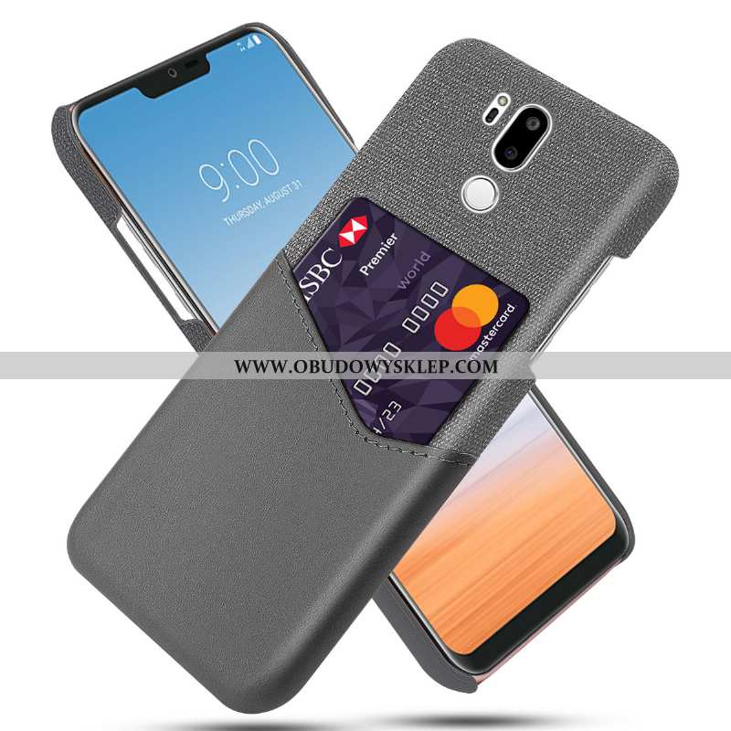 Pokrowce Lg G7 Thinq Skóra Futerał Płótno, Obudowa Lg G7 Thinq Ochraniacz Etui Czarna