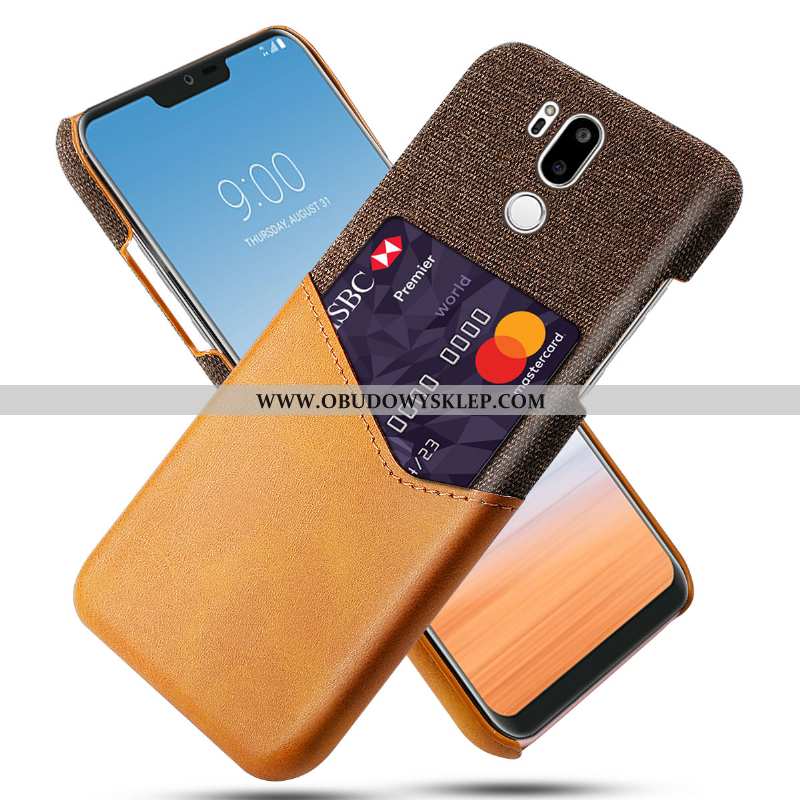 Pokrowce Lg G7 Thinq Skóra Futerał Płótno, Obudowa Lg G7 Thinq Ochraniacz Etui Czarna