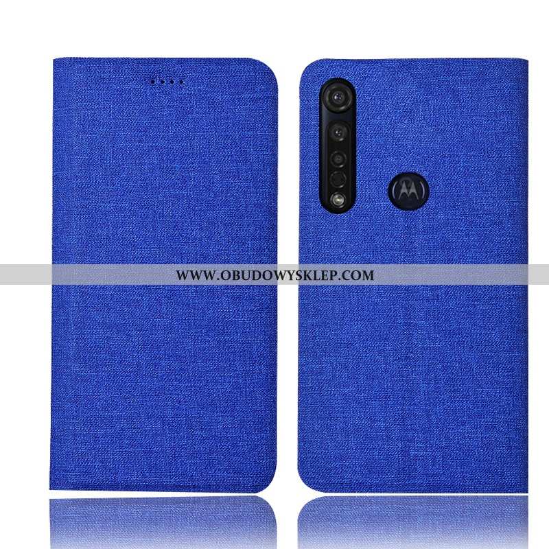 Pokrowce Moto G8 Plus Ochraniacz All Inclusive Szary, Obudowa Moto G8 Plus Bawełna I Len Etui Szara
