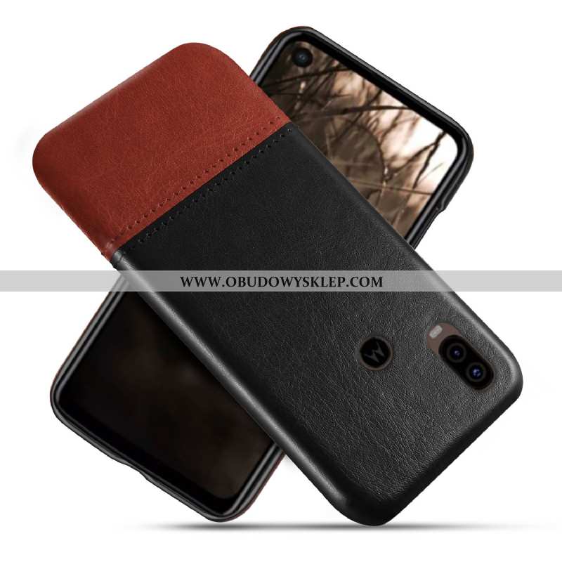 Pokrowce Motorola One Vision Skórzane Etui Futerał Szycie, Obudowa Motorola One Vision Ochraniacz Br