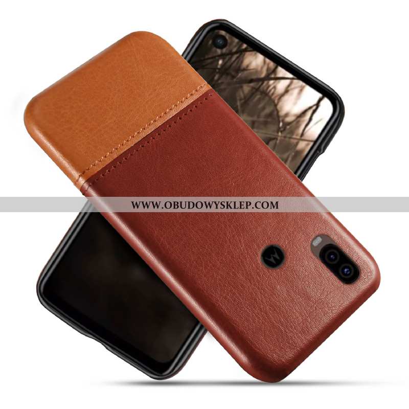 Pokrowce Motorola One Vision Skórzane Etui Futerał Szycie, Obudowa Motorola One Vision Ochraniacz Br