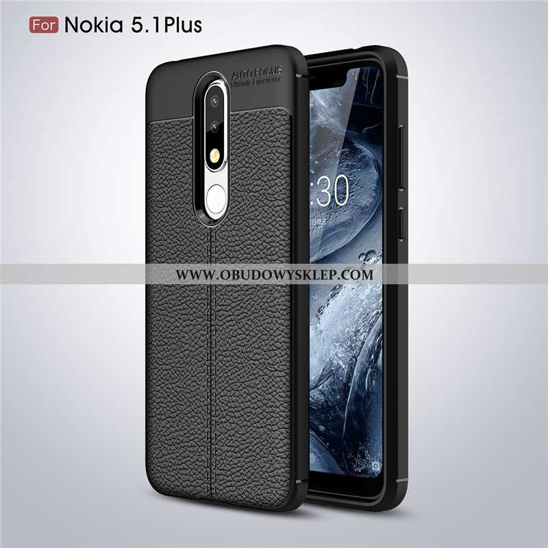 Pokrowce Nokia 5.1 Plus Miękki Szary Wzór, Obudowa Nokia 5.1 Plus Ochraniacz Futerał Szara