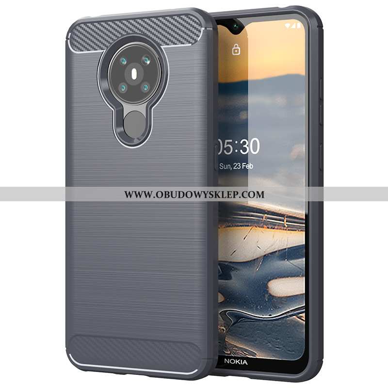 Pokrowce Nokia 5.3 Ochraniacz Jedwab Silikonowe, Obudowa Nokia 5.3 Wzór Etui Czarna
