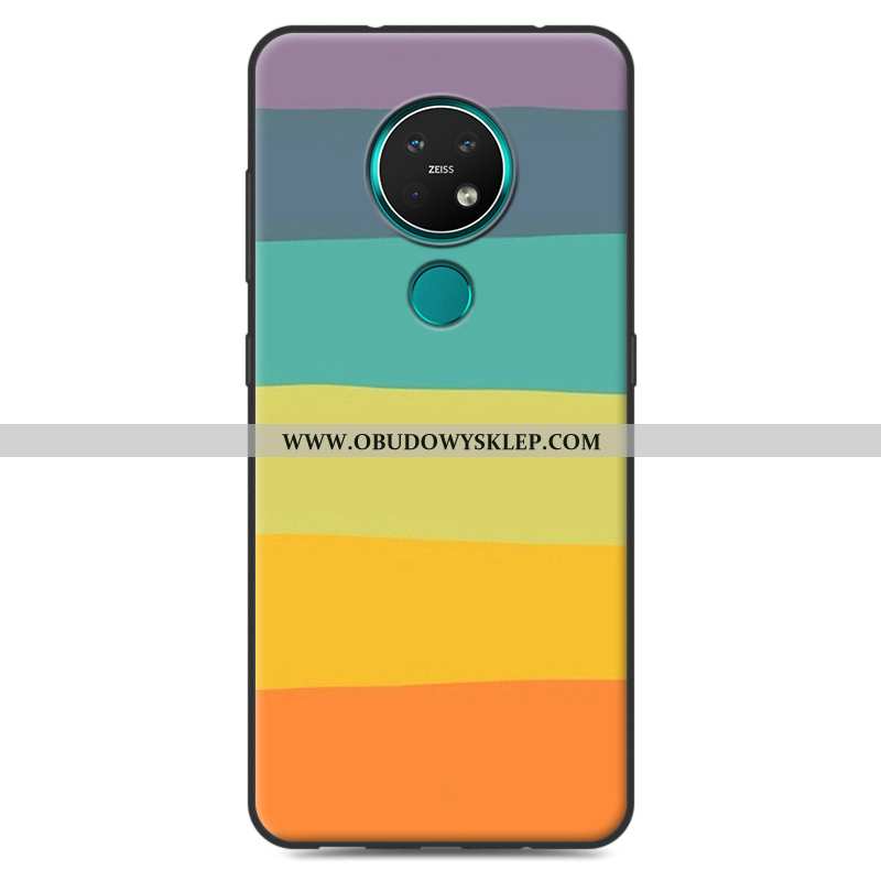 Pokrowce Nokia 7.2 Kreatywne Różowe Miękki, Obudowa Nokia 7.2 Vintage Nubuku Rozowa