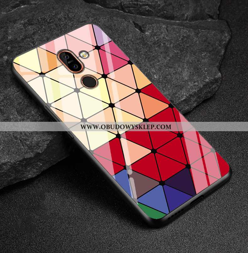 Pokrowce Nokia 7 Plus Trendy Ochraniacz Szkło, Obudowa Nokia 7 Plus Miękki Kreatywne Kolorowy