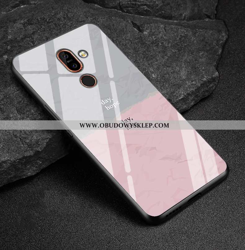 Pokrowce Nokia 7 Plus Trendy Ochraniacz Szkło, Obudowa Nokia 7 Plus Miękki Kreatywne Kolorowy