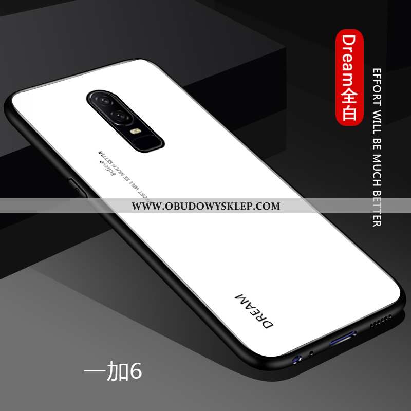 Pokrowce Oneplus 6 Osobowość Miękki Etui, Obudowa Oneplus 6 Kreatywne Proste Biała